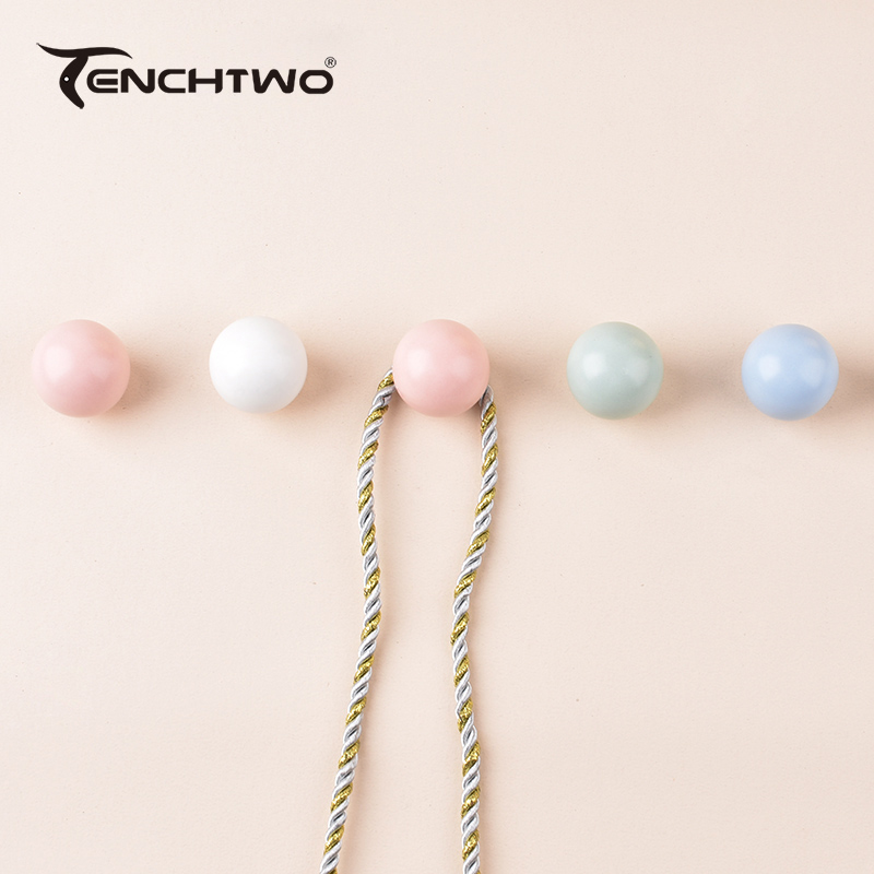 Furniture Hardware Manufacturer - Round Ceramic Hook Clothes Hanger Hook