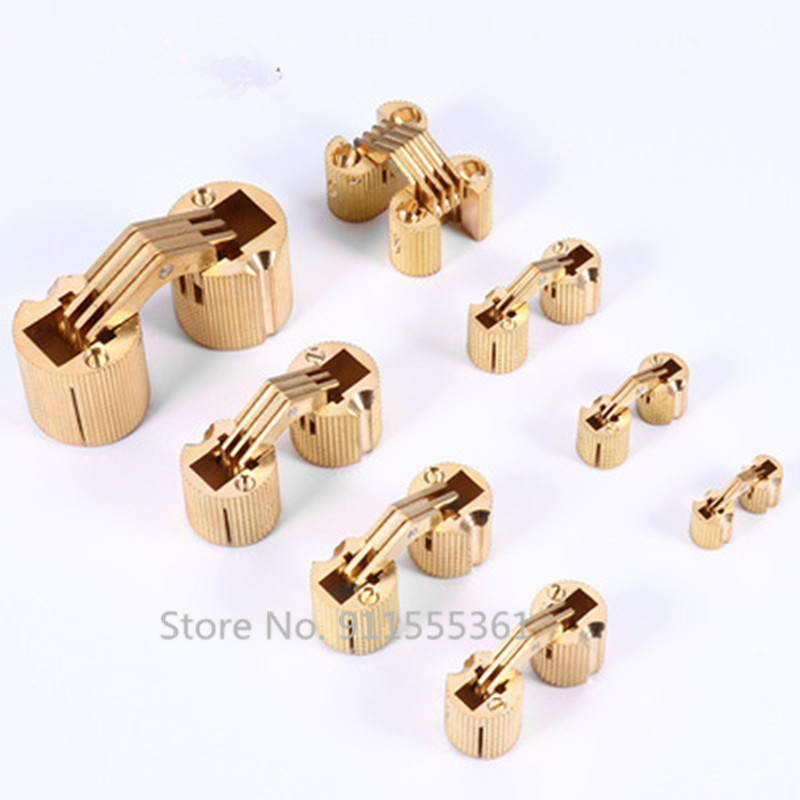 Furniture Hardware Brass - Copper Brass Furniture Hinges 8-18mm Cylindrical