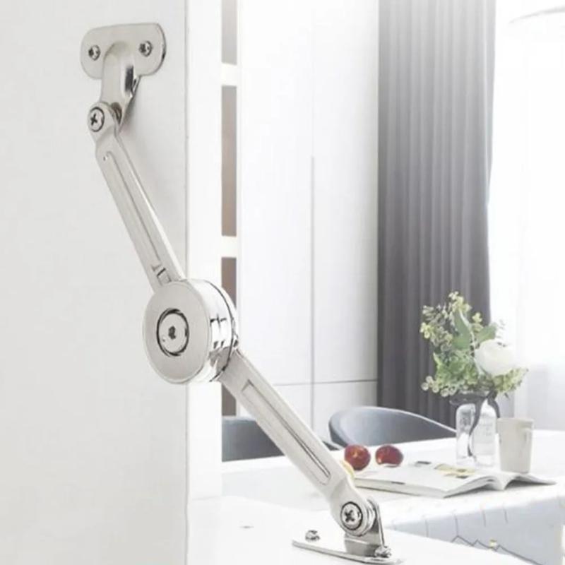 Soft Close Hinge - Lid Support Hinge Satin Nickel Folding