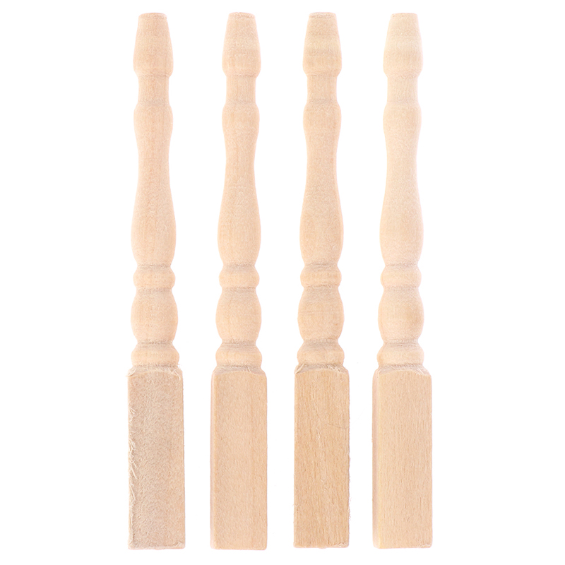 Furniture Hardware Legs - ●4pcs/set 1:12 Dollhouse Miniature DIY Wooden