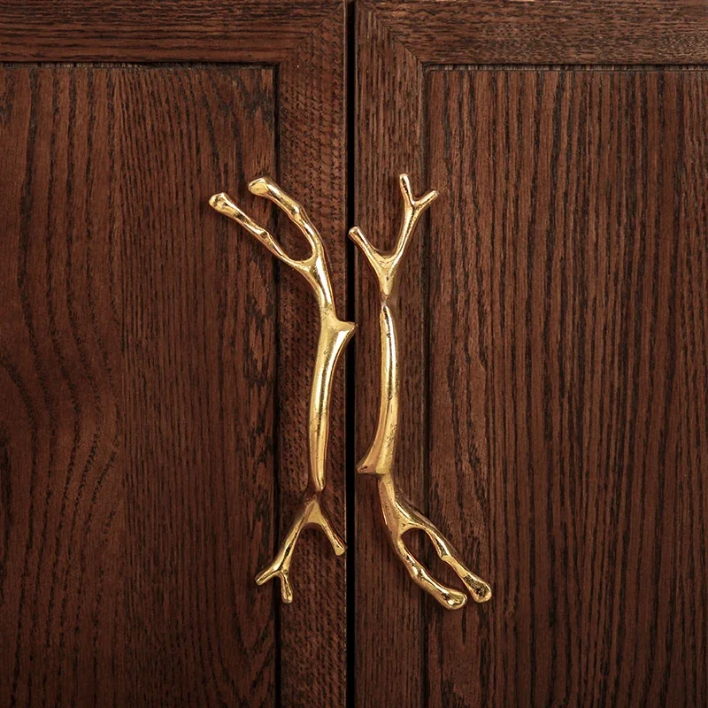 Vintage Furniture Hardware Pulls - Luxury Brass Cabinet Door Handles Simple