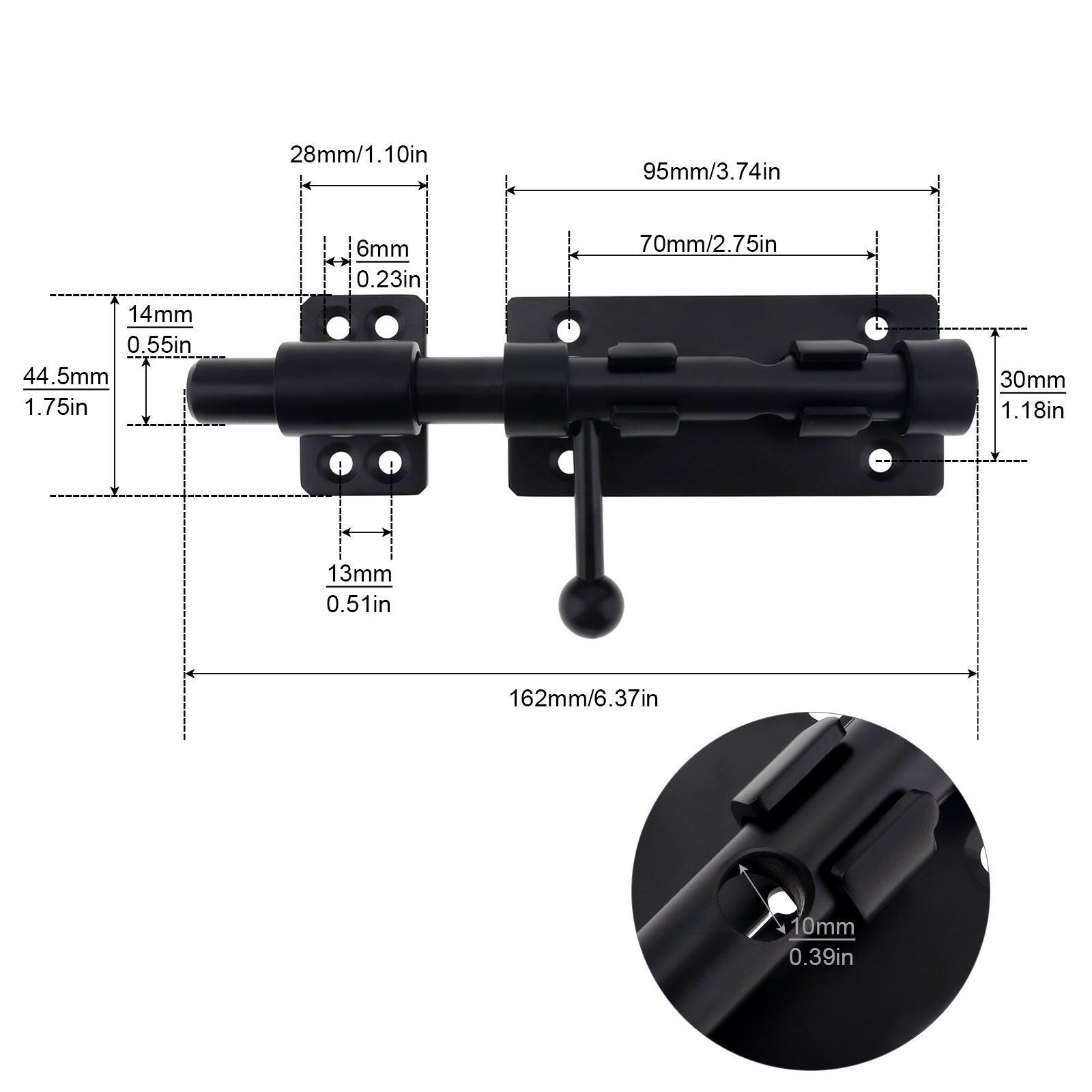 6 Inch Thickened Stainless Ste - Barrel Bolt Slide review and price