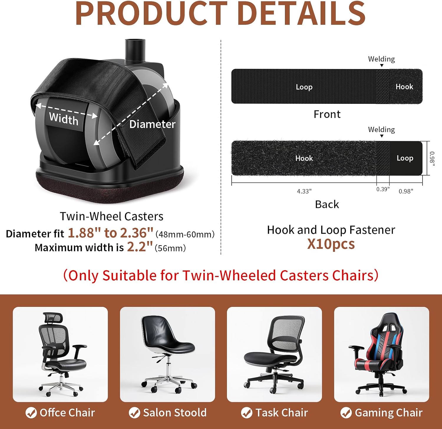 5PCS Chair Leg Protectors Offi - Furniture Hardware Legs review and price