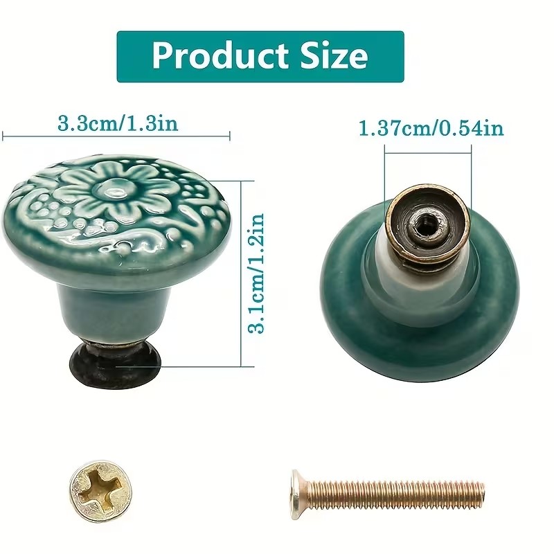 12pcs Ceramic Cabinet Knobs, F - Furniture Hardware Manufacturer review and price
