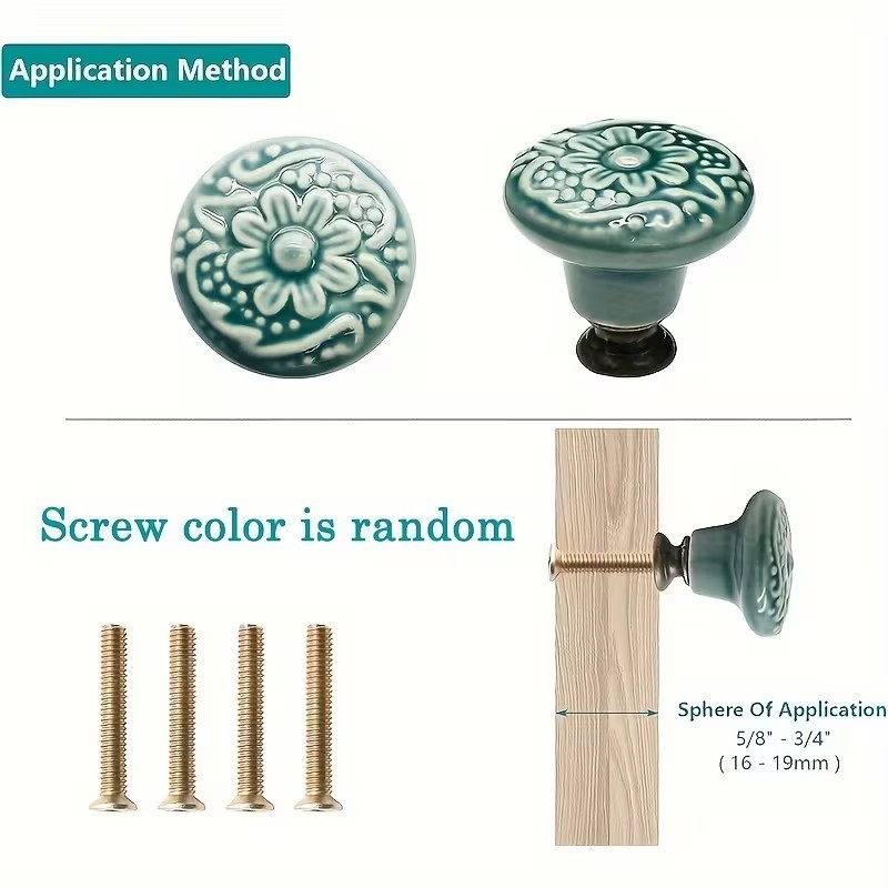 12pcs Ceramic Cabinet Knobs, F - Furniture Hardware Manufacturer review and price