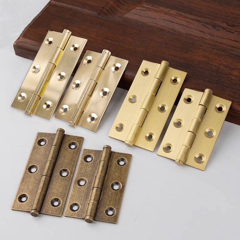4Pcs Antique Brass Door Hinges - Furniture Hardware Brass review and price