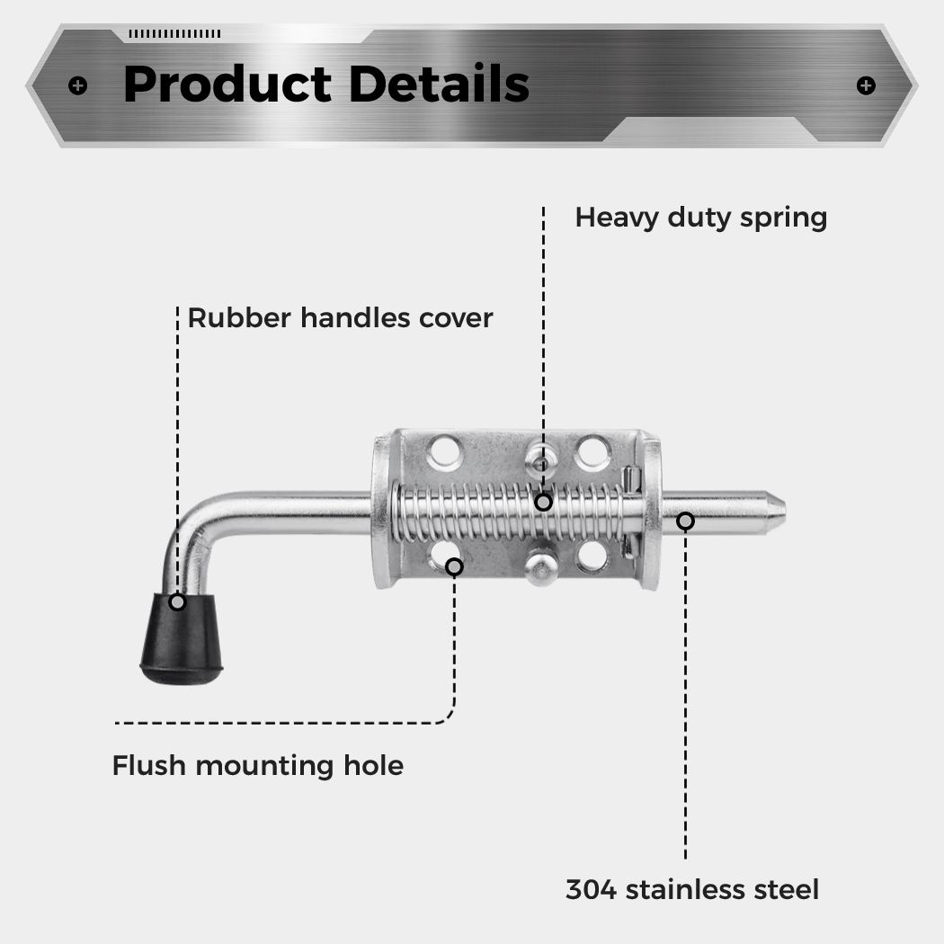 2Pcs Spring Loaded Latch Pin S - Barrel Bolt Slide review and price