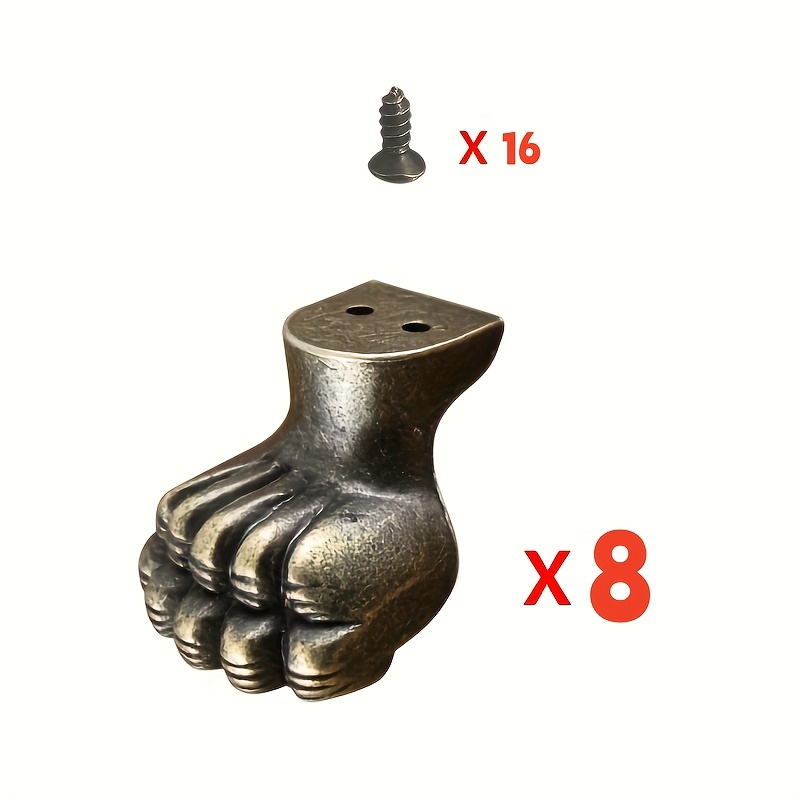 8pcs Antique Foot Brass Jewelr - Furniture Hardware Brass review and price