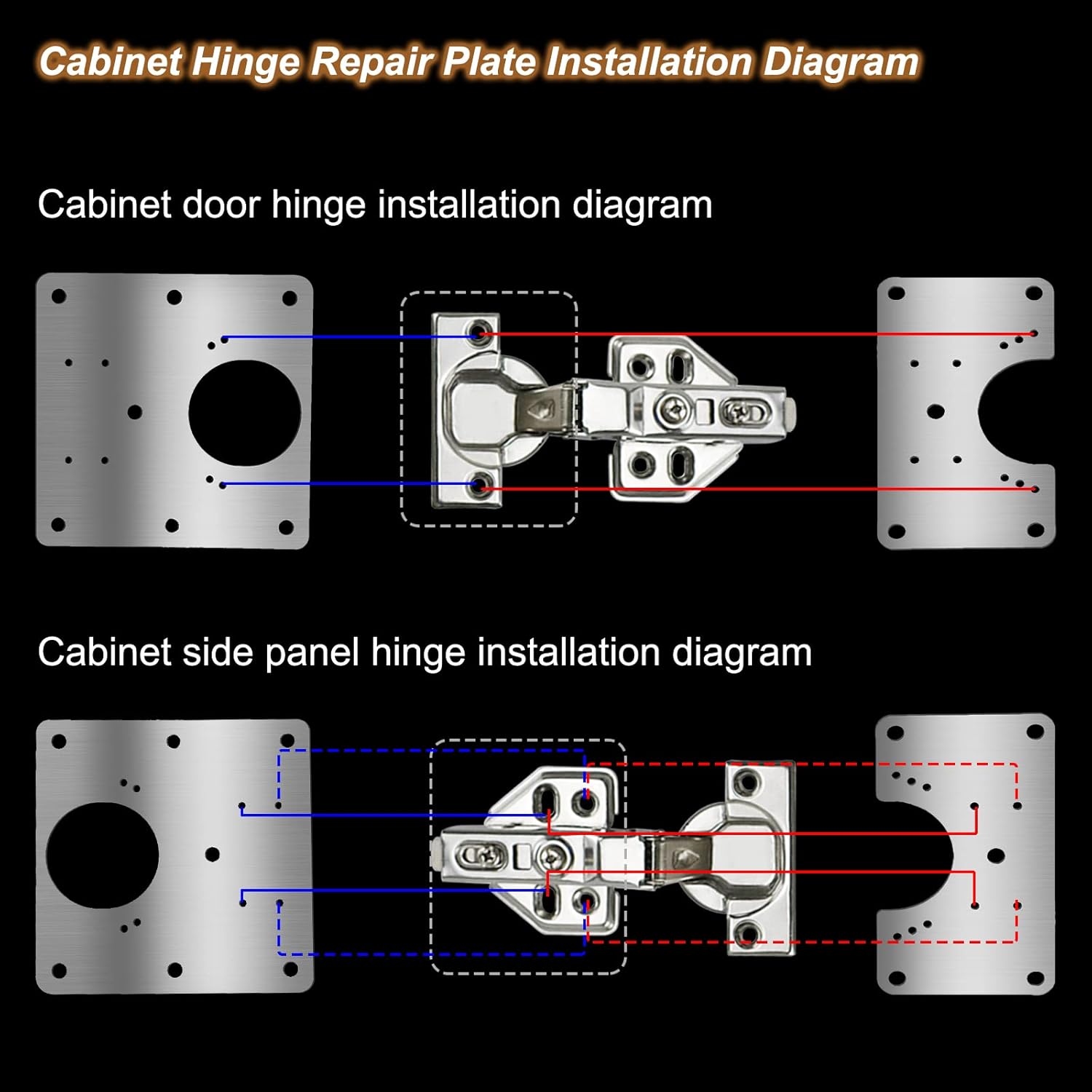 Cabinet Door Hinge Repair Plat - Furniture Hardware Repair review and price