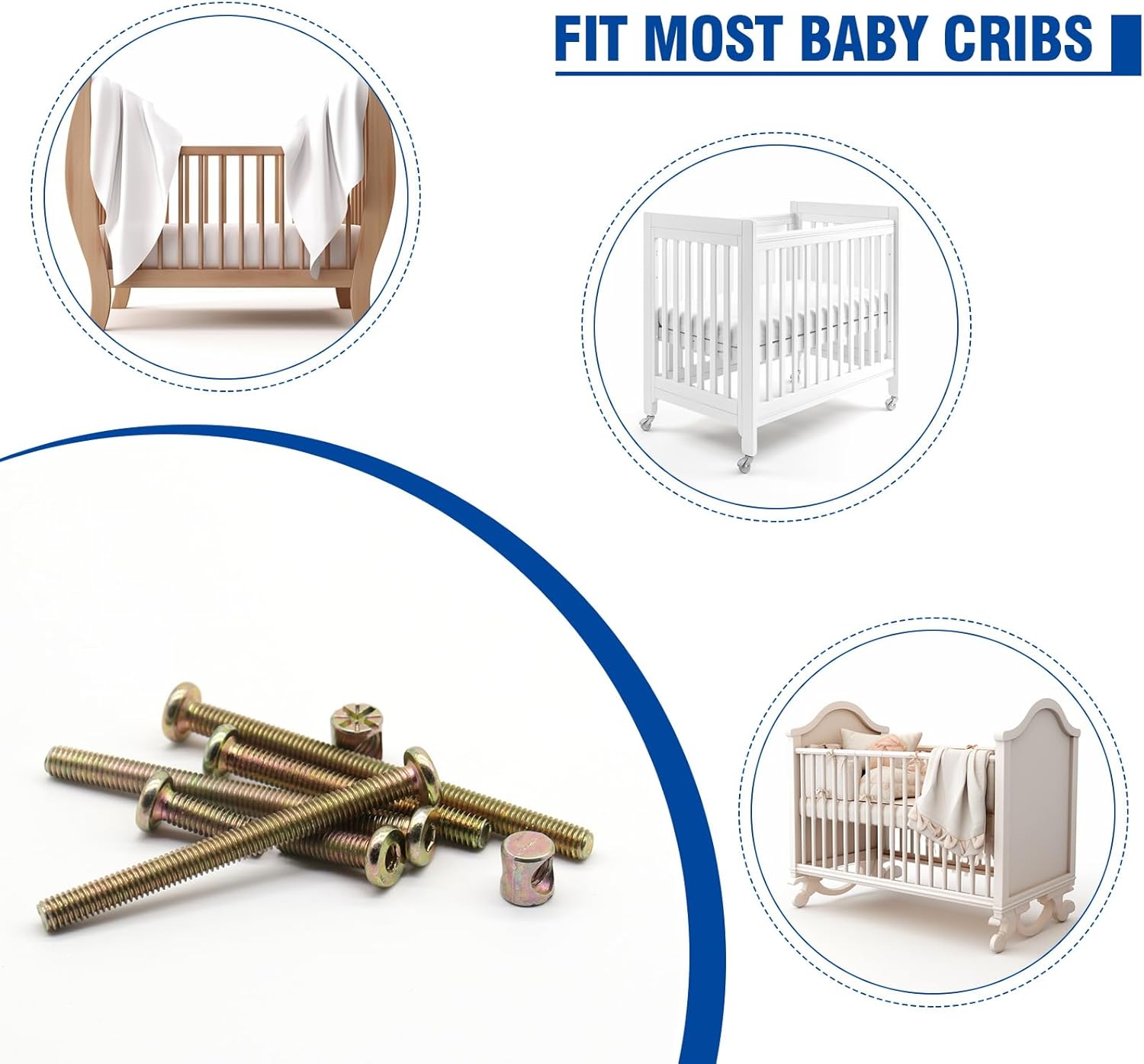 VKKM 25Pcs M6 Baby Crib Screws - Furniture Hardware Repair review and price