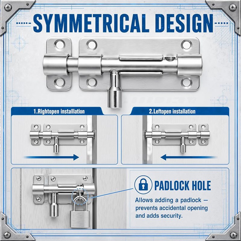 ABRU-For Shed Barn Fence Garag - Barrel Bolt Slide review and price