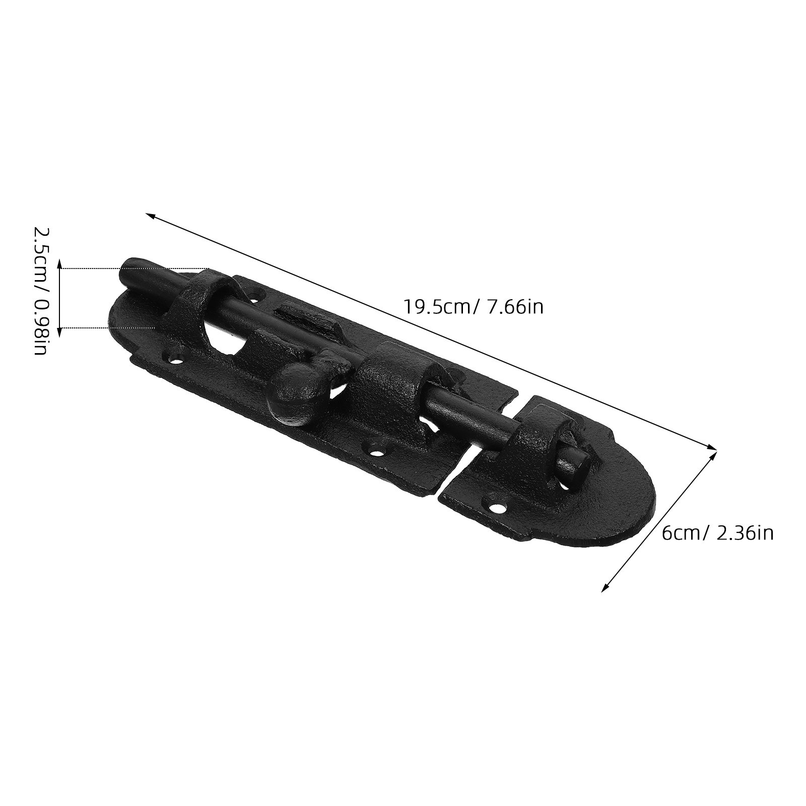 Barrel Bolt Latch Black Cast L - Barrel Bolt Slide review and price