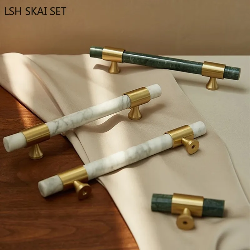 1Pc Marble Brass Handle Nordic - Furniture And Hardware Supplies review and price