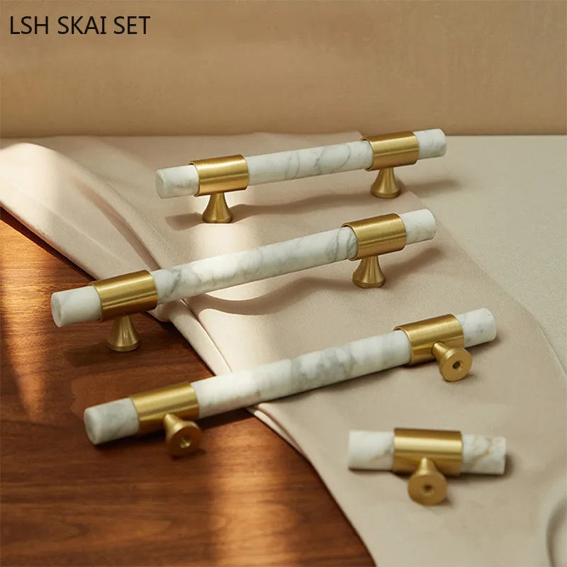 1Pc Marble Brass Handle Nordic - Furniture And Hardware Supplies review and price